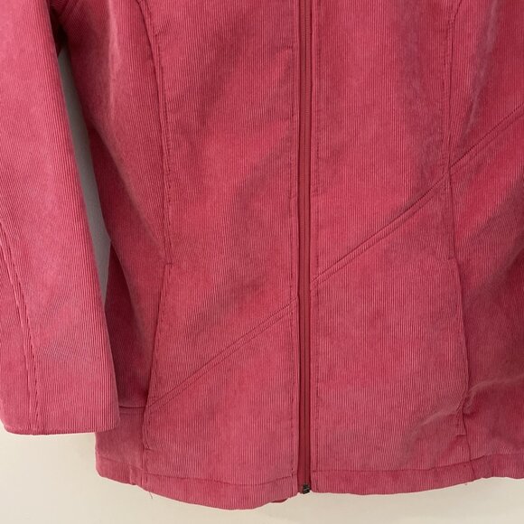 Killtec Women's Corduroy Jacket Size 6 Salmon Hooded Water Resistant Gorpcore - Picture 3 of 14